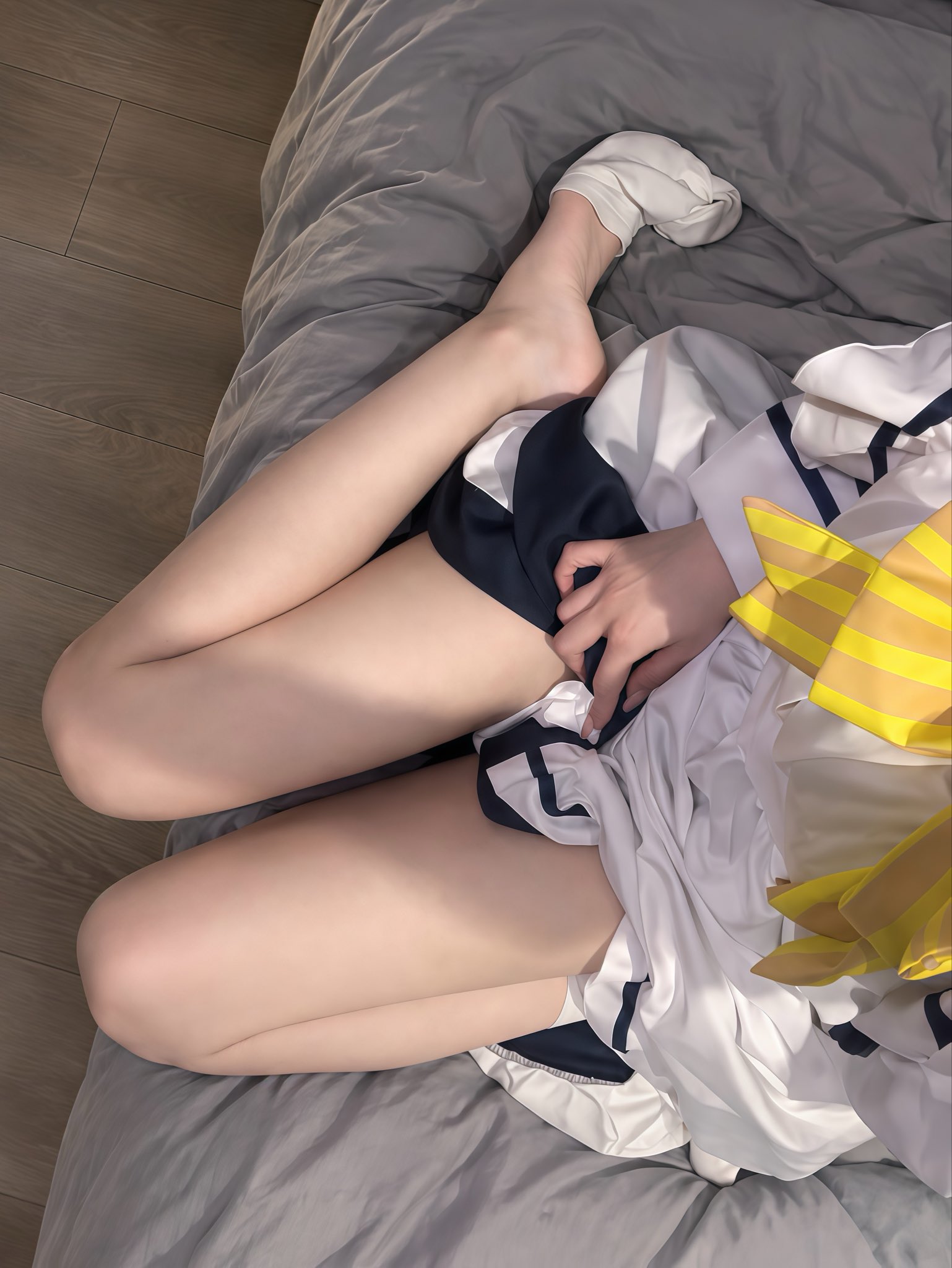 腿部线条好到想去修图